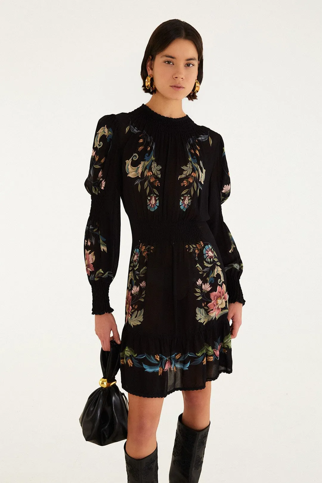 Natalia Lace Long Sleeve Mini Dress sold by FARM Rio product image thumbnail 3