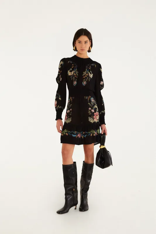 Natalia Lace Long Sleeve Mini Dress made by FARM Rio