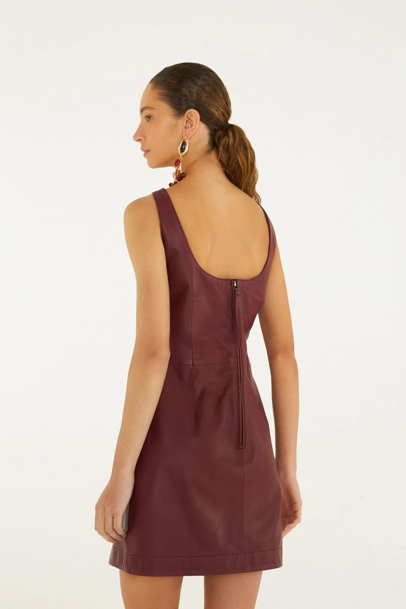 3d Flowers Sleeveless Leather Mini Dress sold by FARM Rio product image thumbnail 3