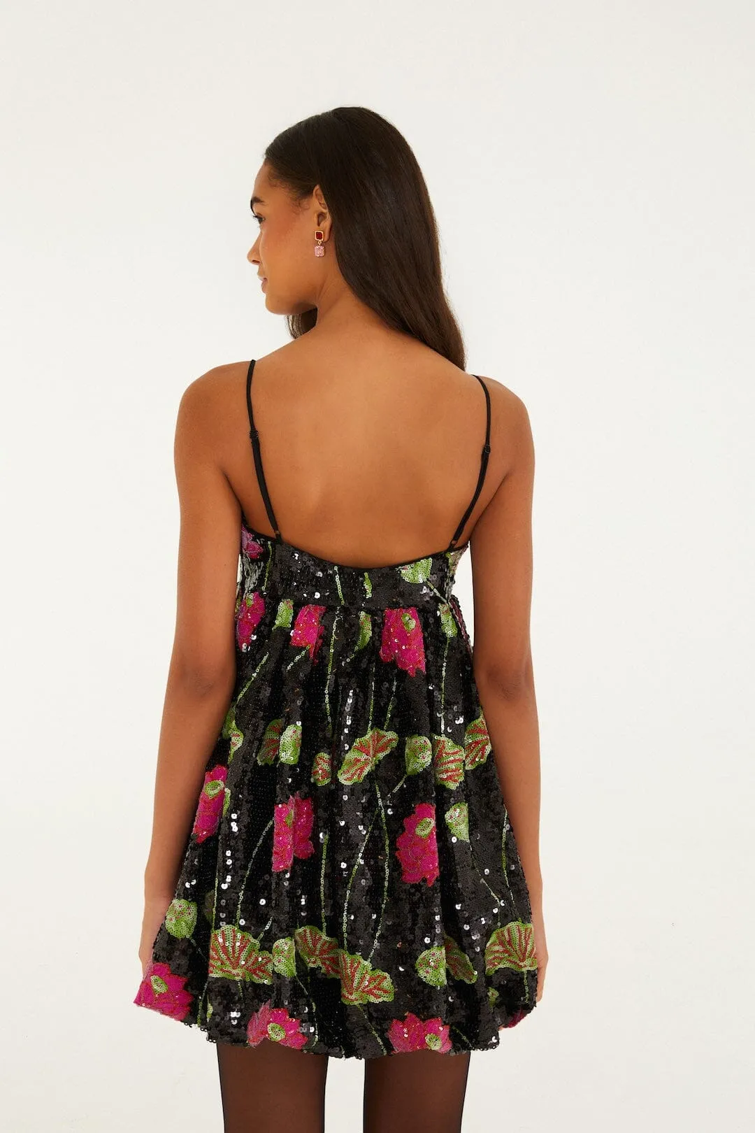 Flower Sequins Sleeveless Mini Dress sold by FARM Rio product image thumbnail 3