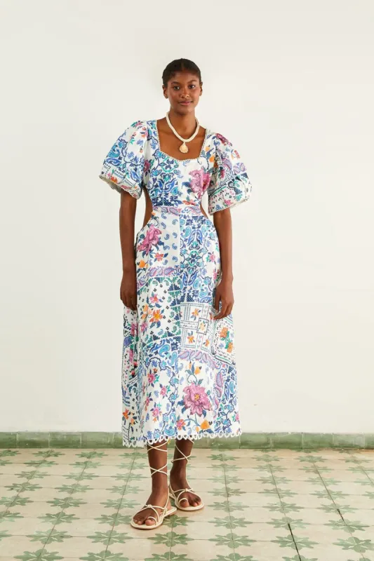 Off-White Romantic Bandanas Midi Dress sold by FARM Rio
