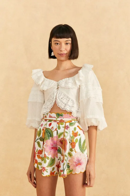 Off-White Macaw Bloom Shorts sold by FARM Rio