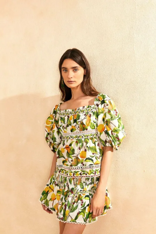 Off-White Fruit Orchard Mini Skirt sold by FARM Rio