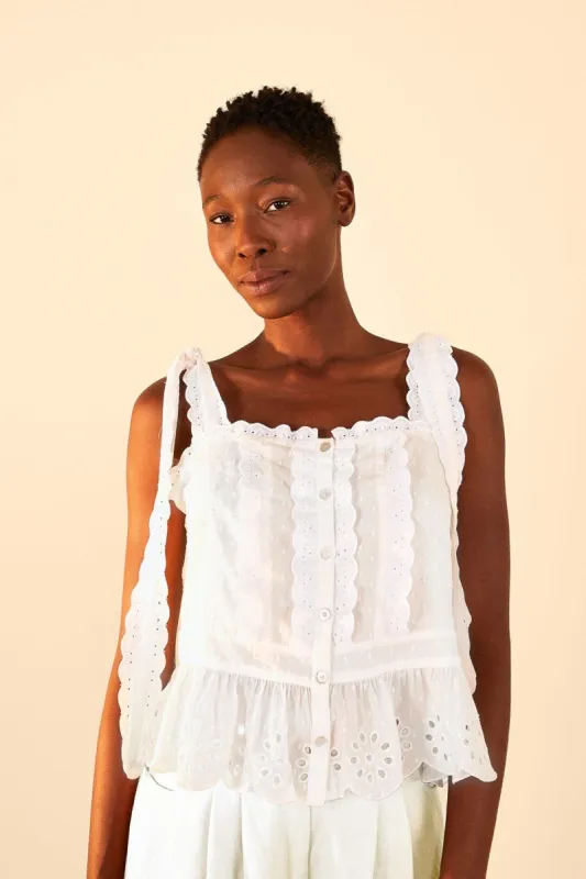 Off-White Laces Blouse sold by FARM Rio