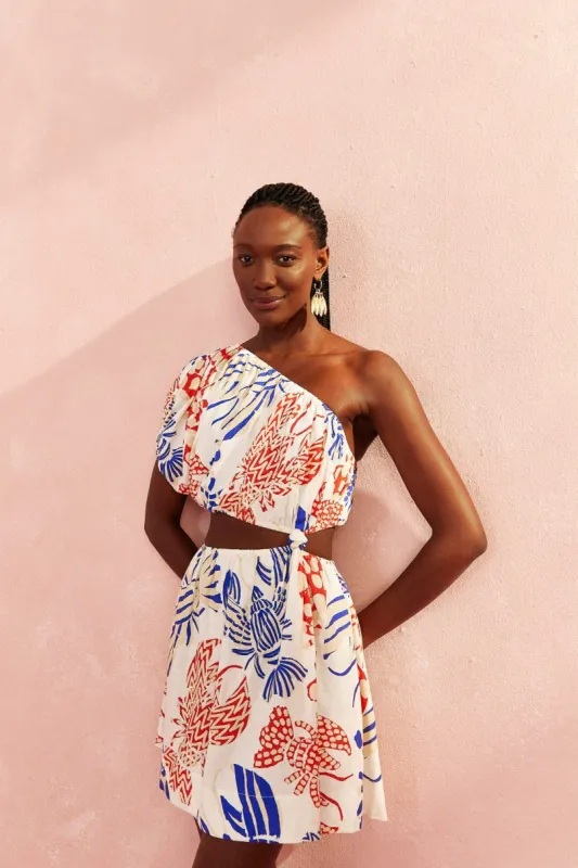 Off-White Mixed Lobsters Mini Dress sold by FARM Rio