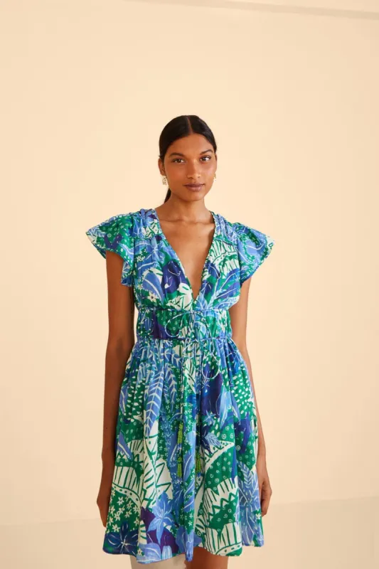 Green Jungle Panther Mini Dress sold by FARM Rio
