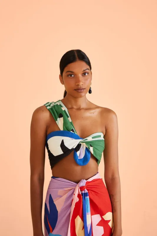 Brasil Bahia Scarves Crop Top sold by FARM Rio