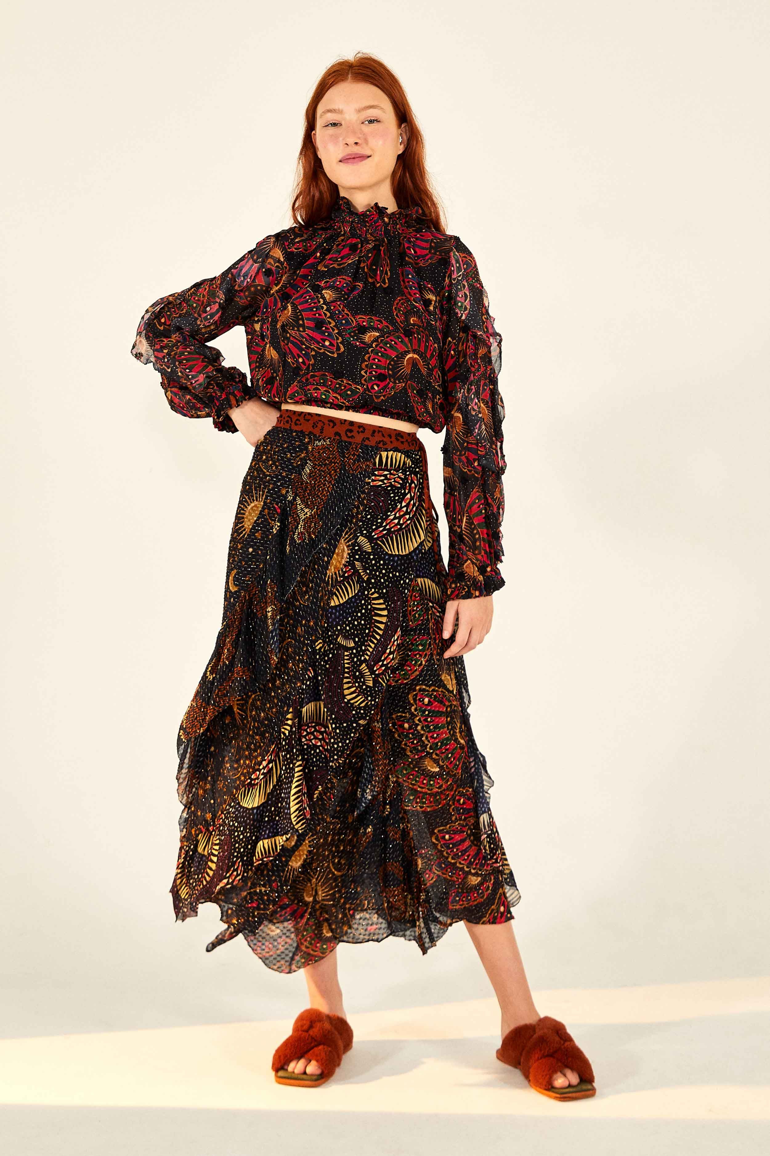 BUTTERFLY SKY BLOUSE sold by FARM Rio product image thumbnail 4