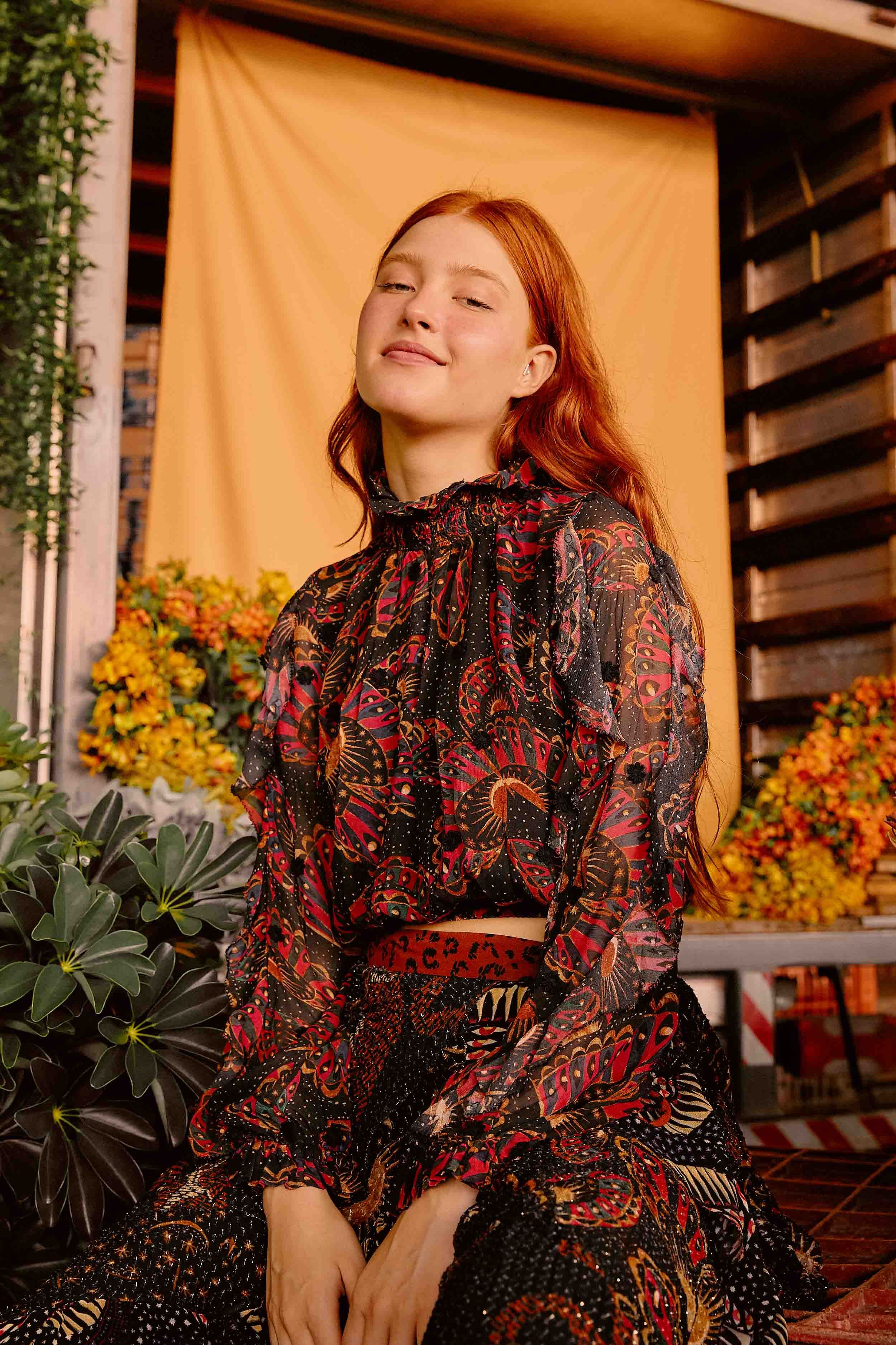 BUTTERFLY SKY BLOUSE sold by FARM Rio