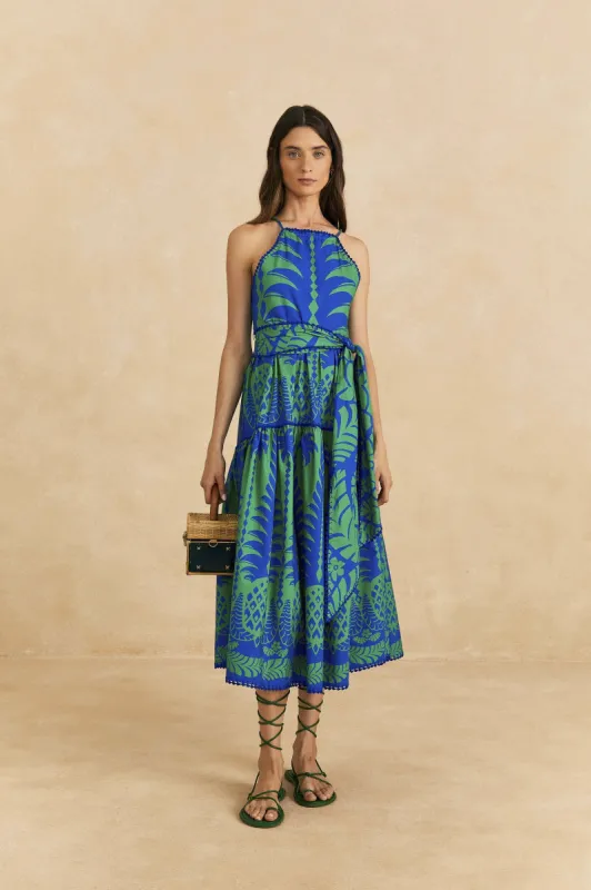 Blue Pineapple Love Organic Cotton Maxi Dress sold by FARM Rio