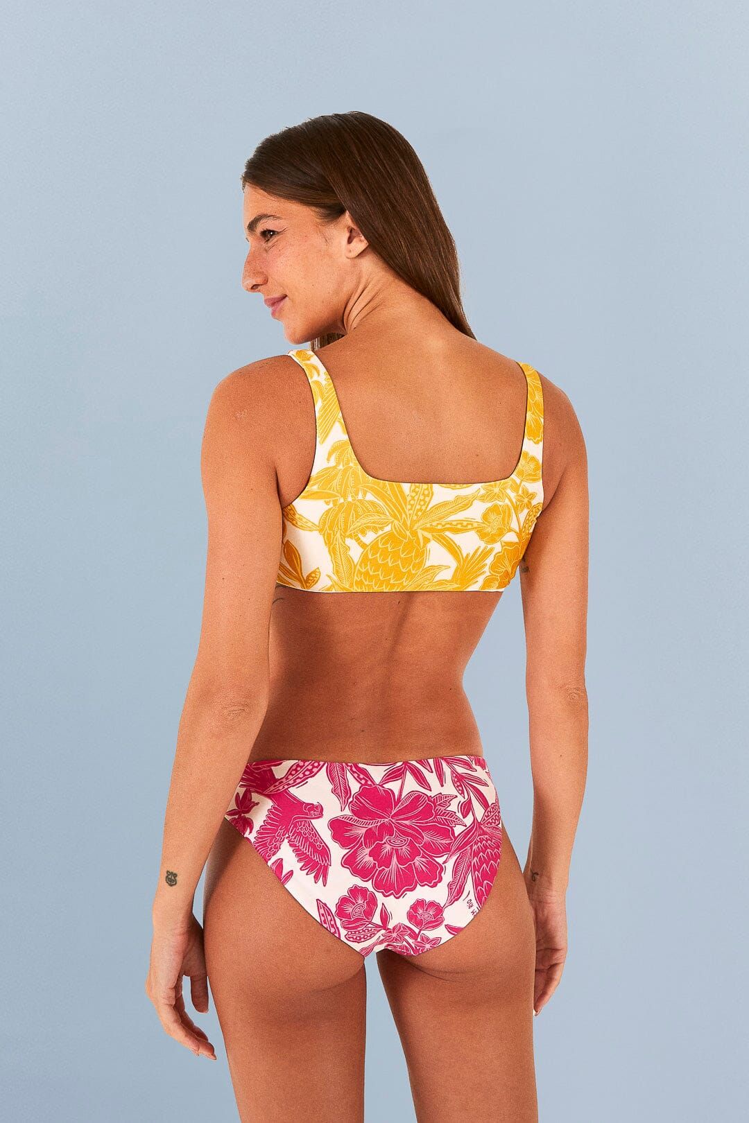 Tropical Woodcut Reversible Full Bikini Bottom sold by FARM Rio product image thumbnail 4