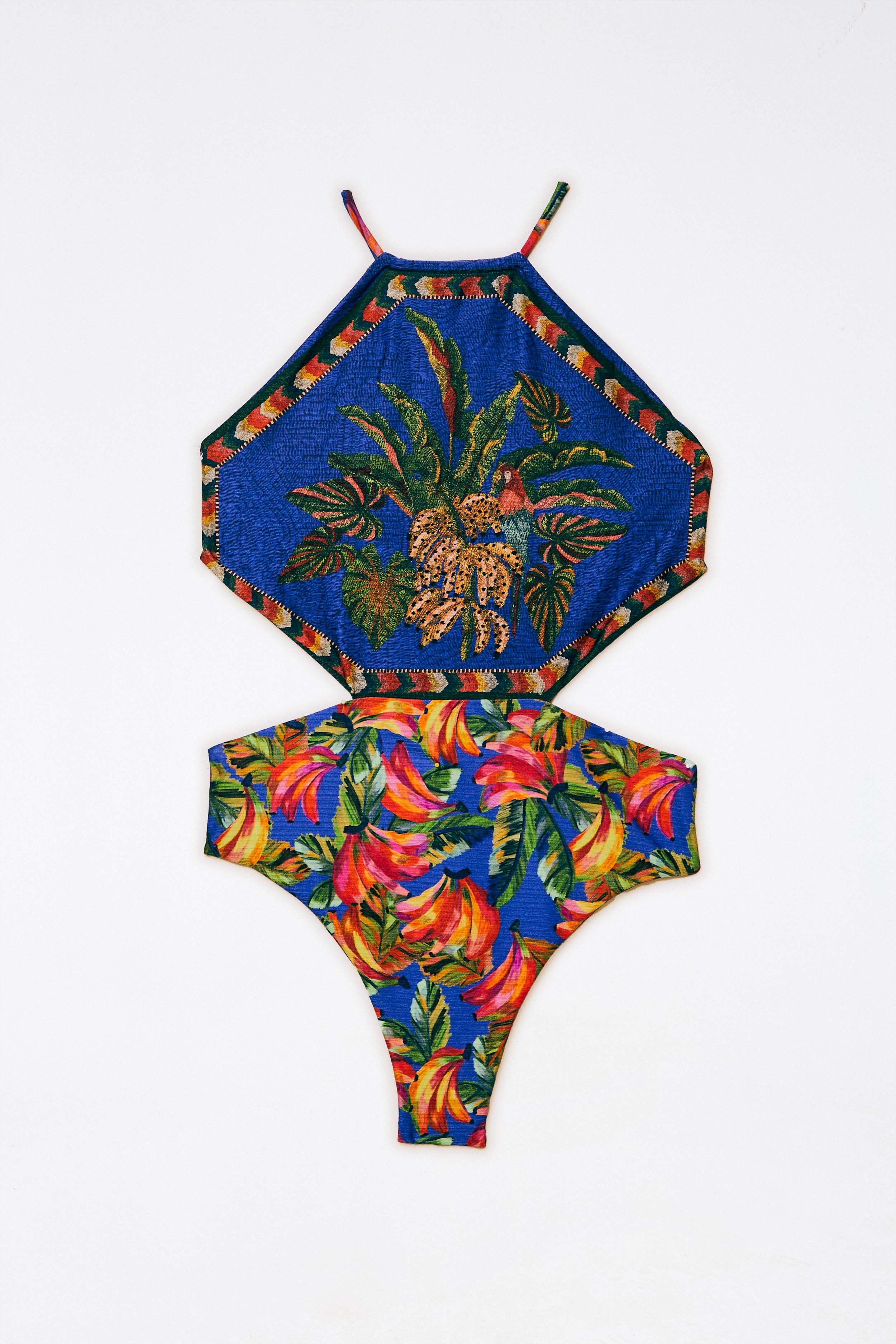 BLUE TROPICAL SCARF ONE PIECE SWIMSUIT sold by FARM Rio product image thumbnail 5