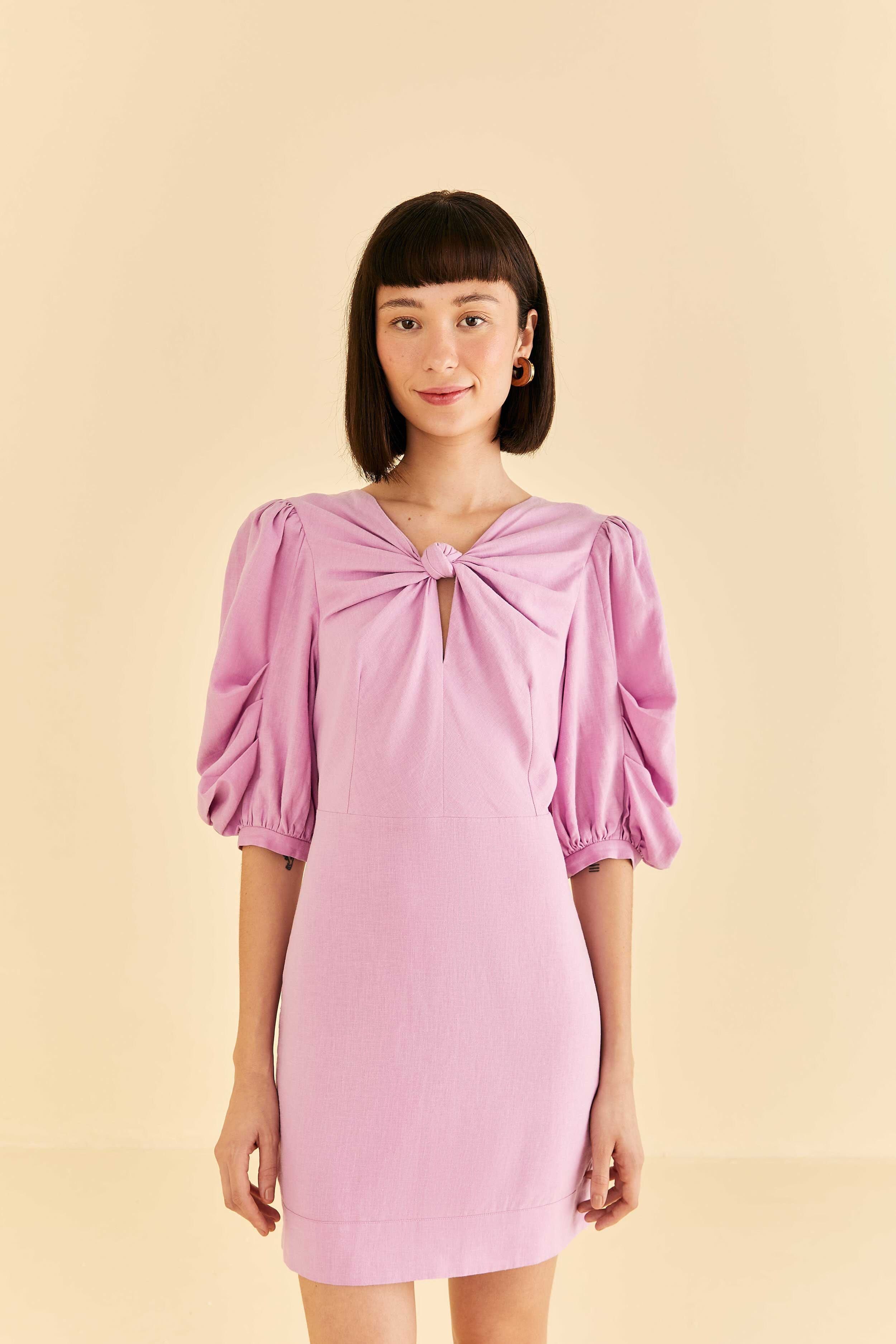 Lilac Short Sleeve Mini Dress sold by FARM Rio