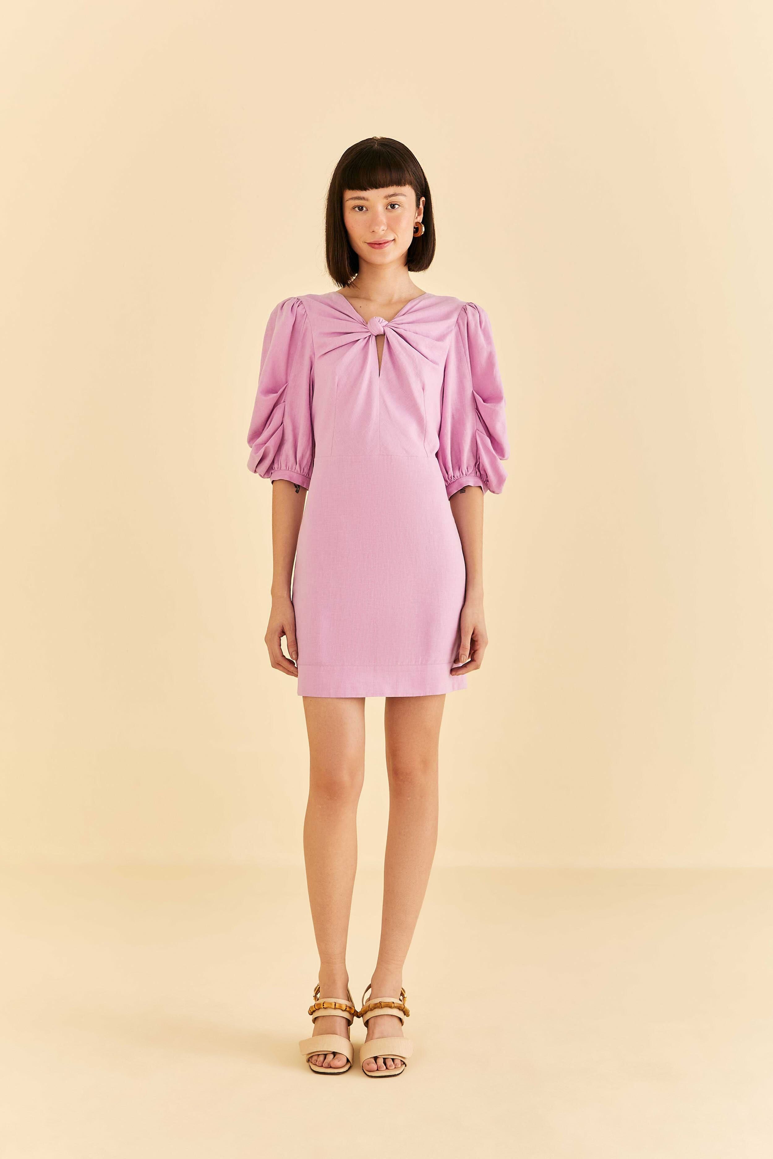 Lilac Short Sleeve Mini Dress sold by FARM Rio product image thumbnail 2