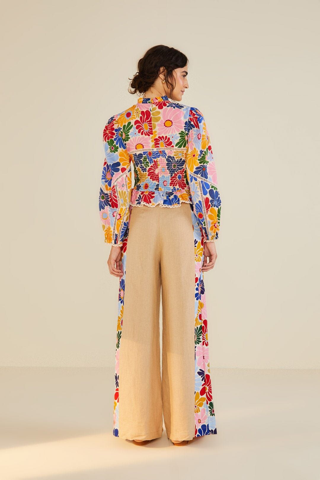 Sand Sunny Daisies Blouse sold by FARM Rio product image thumbnail 2