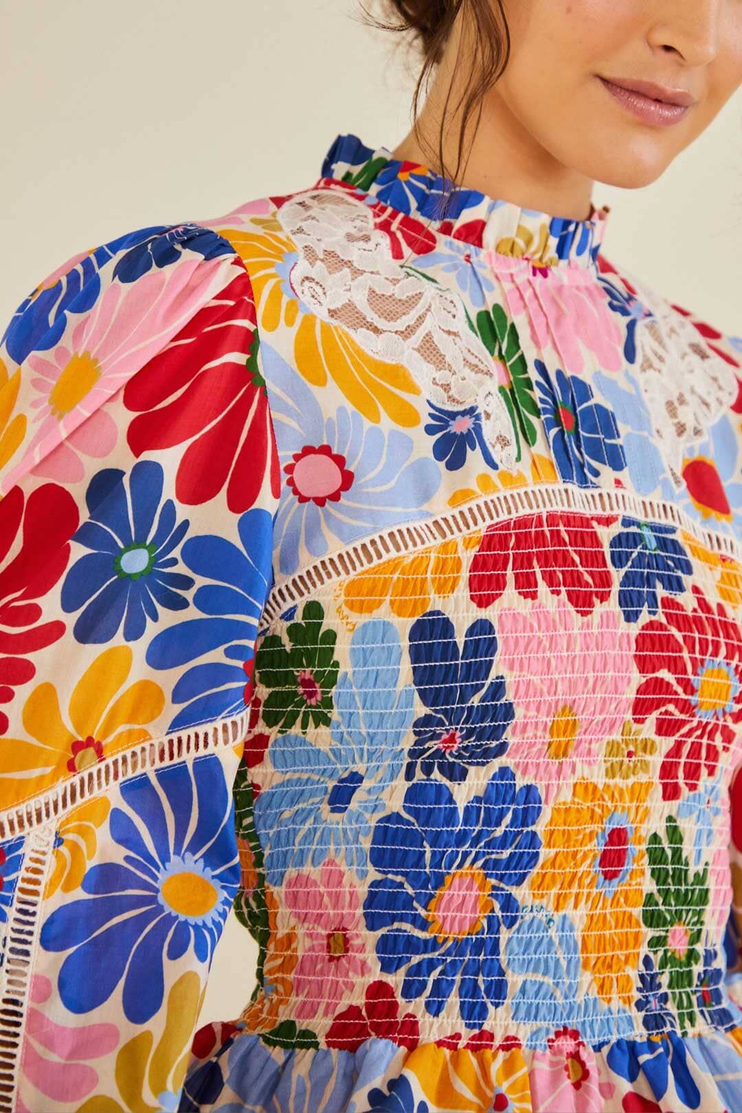 Sand Sunny Daisies Blouse sold by FARM Rio product image thumbnail 3