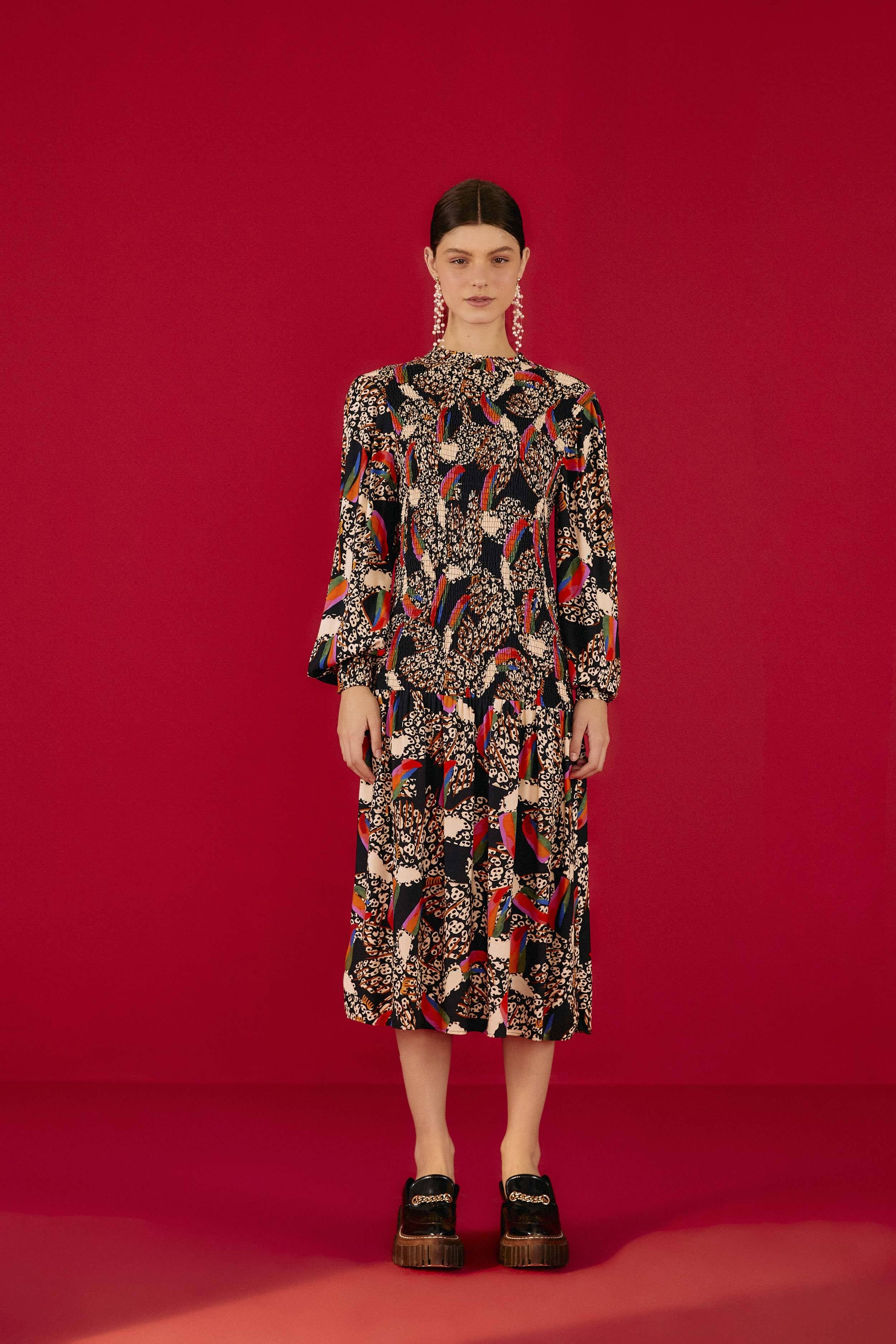 Leopard Toucans Midi Dress sold by FARM Rio product image thumbnail 3