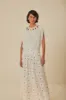 White Daisy 3D Flower Embroidered Maxi Skirt sold by FARM Rio