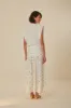 White Daisy 3D Flower Embroidered Maxi Skirt sold by FARM Rio
