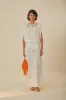 White Daisy 3D Flower Embroidered Maxi Skirt sold by FARM Rio