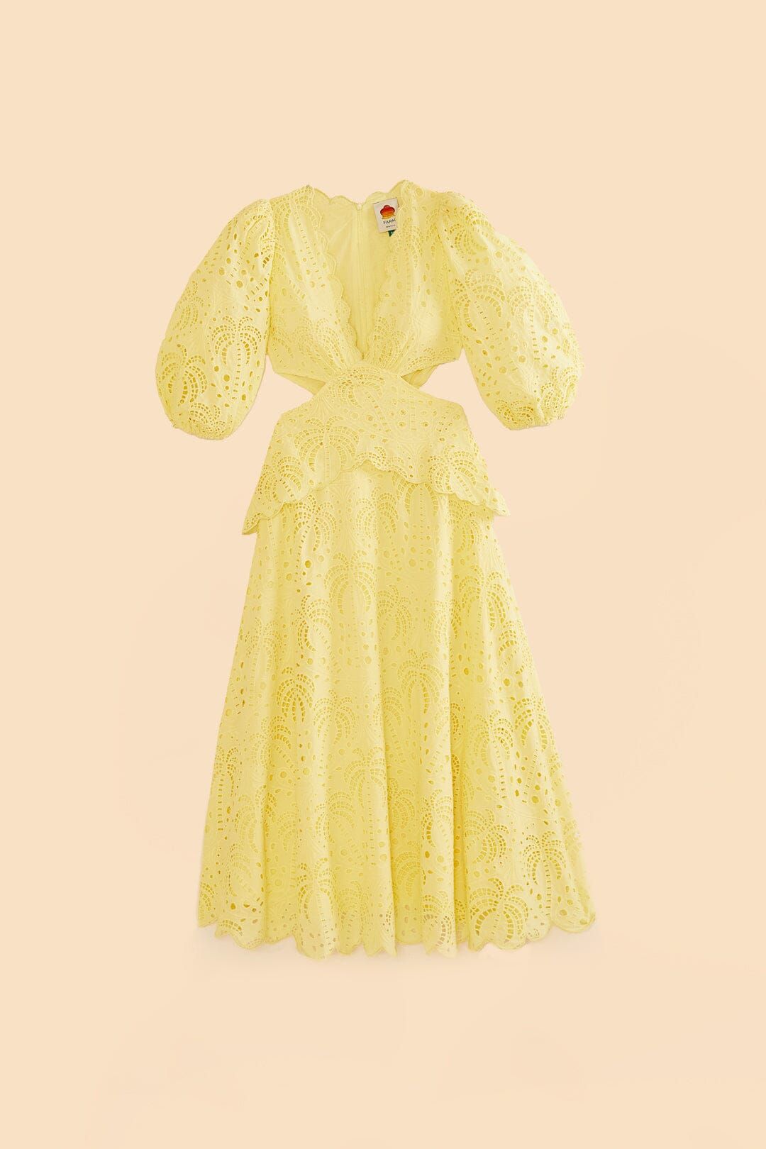 Light Yellow Richelieu Midi Dress sold by FARM Rio product image thumbnail 6