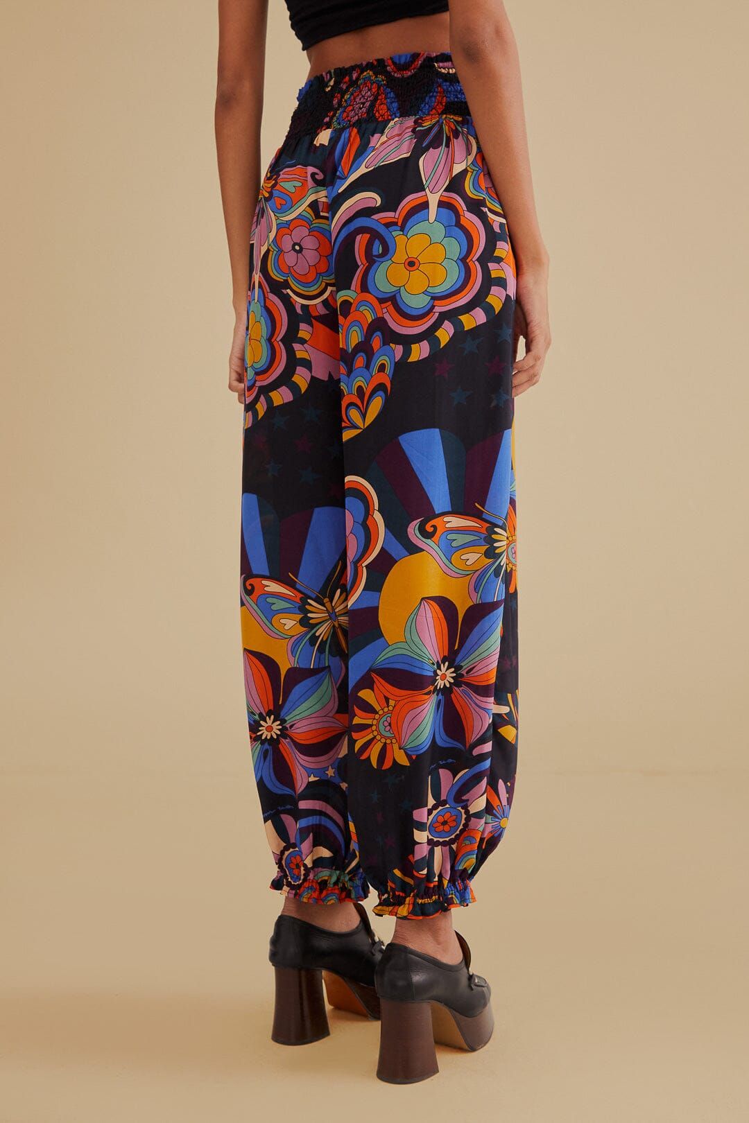 Black 70s Vibe Pants sold by FARM Rio product image thumbnail 3