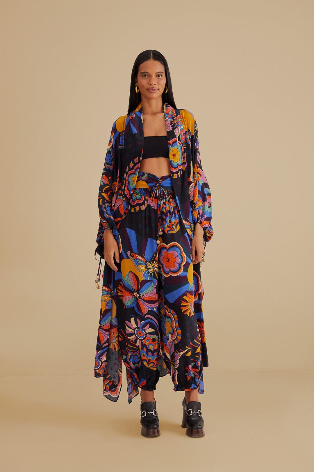 Black 70s Vibe Pants sold by FARM Rio