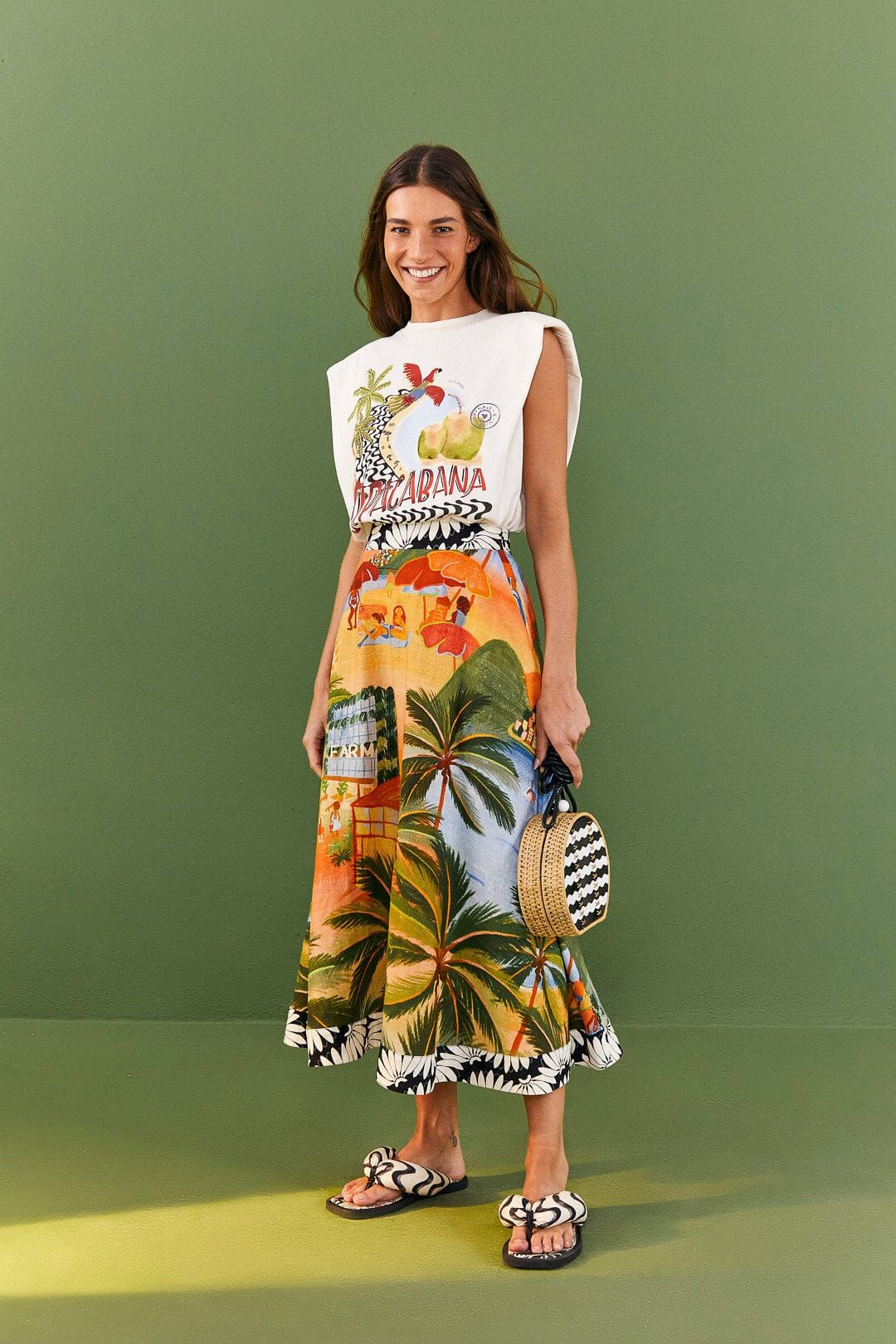 Carioca Midi Skirt sold by FARM Rio product image thumbnail 2