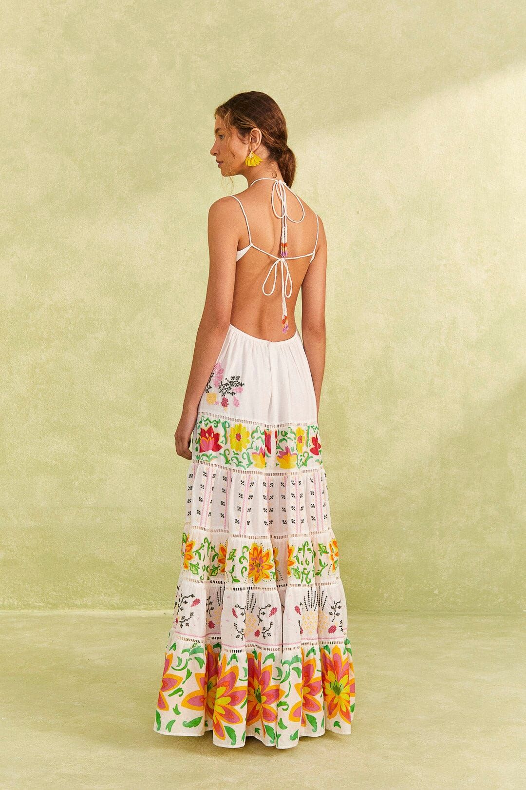 Red Mixed Neon Floral Maxi Dress sold by FARM Rio product image thumbnail 4