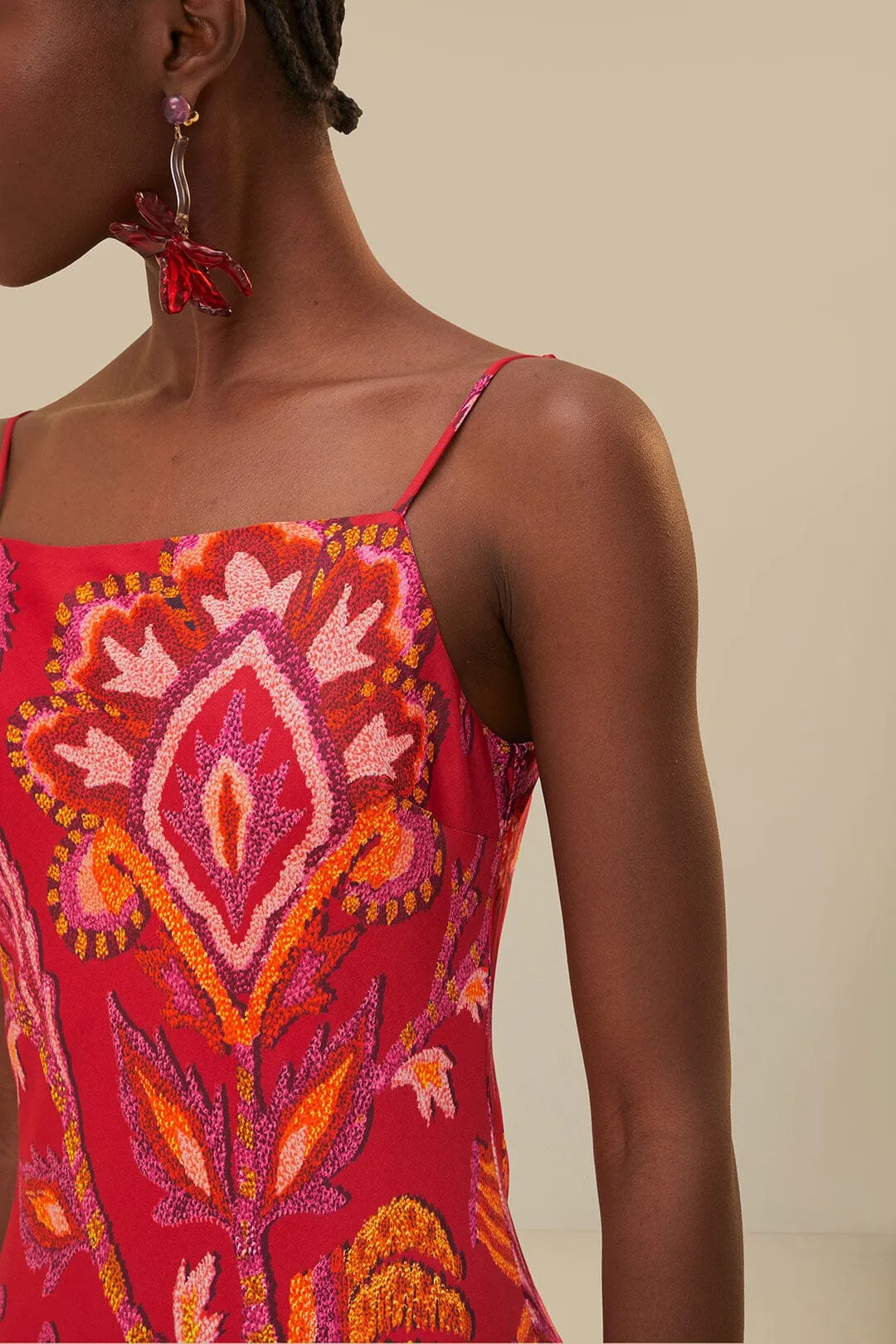 Pink Sunset Tapestry Maxi Dress sold by FARM Rio product image thumbnail 3