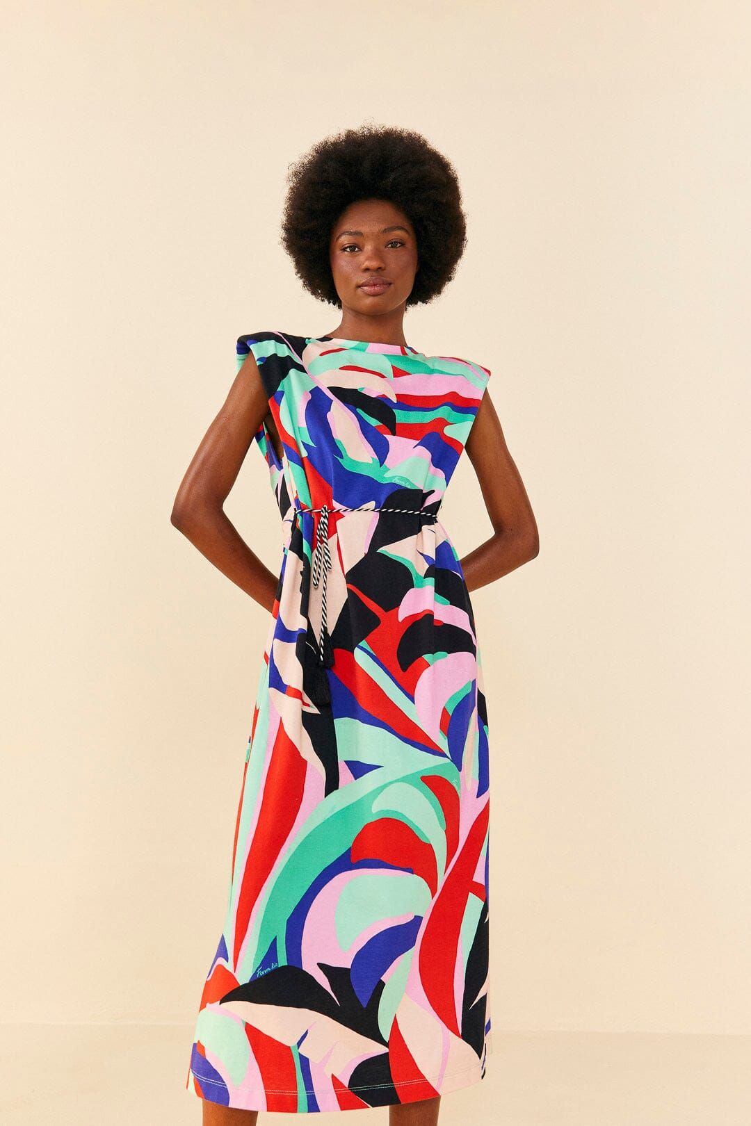 Colorful Monstera Organic Cotton T-Shirt Dress sold by FARM Rio product image thumbnail 2