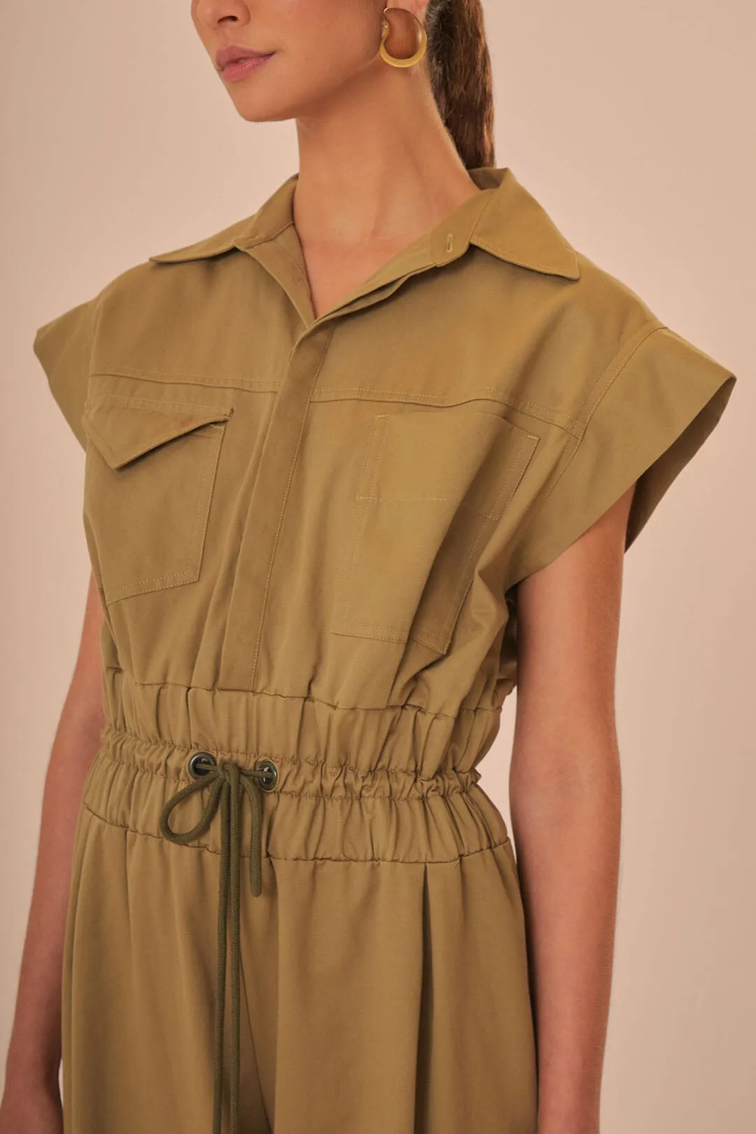 Dark Green Utility Jumpsuit sold by FARM Rio product image thumbnail 4