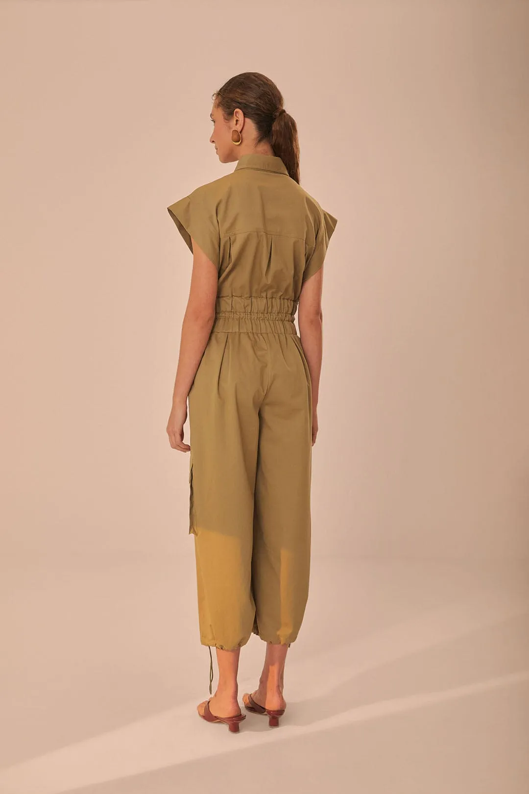 Dark Green Utility Jumpsuit sold by FARM Rio product image thumbnail 5