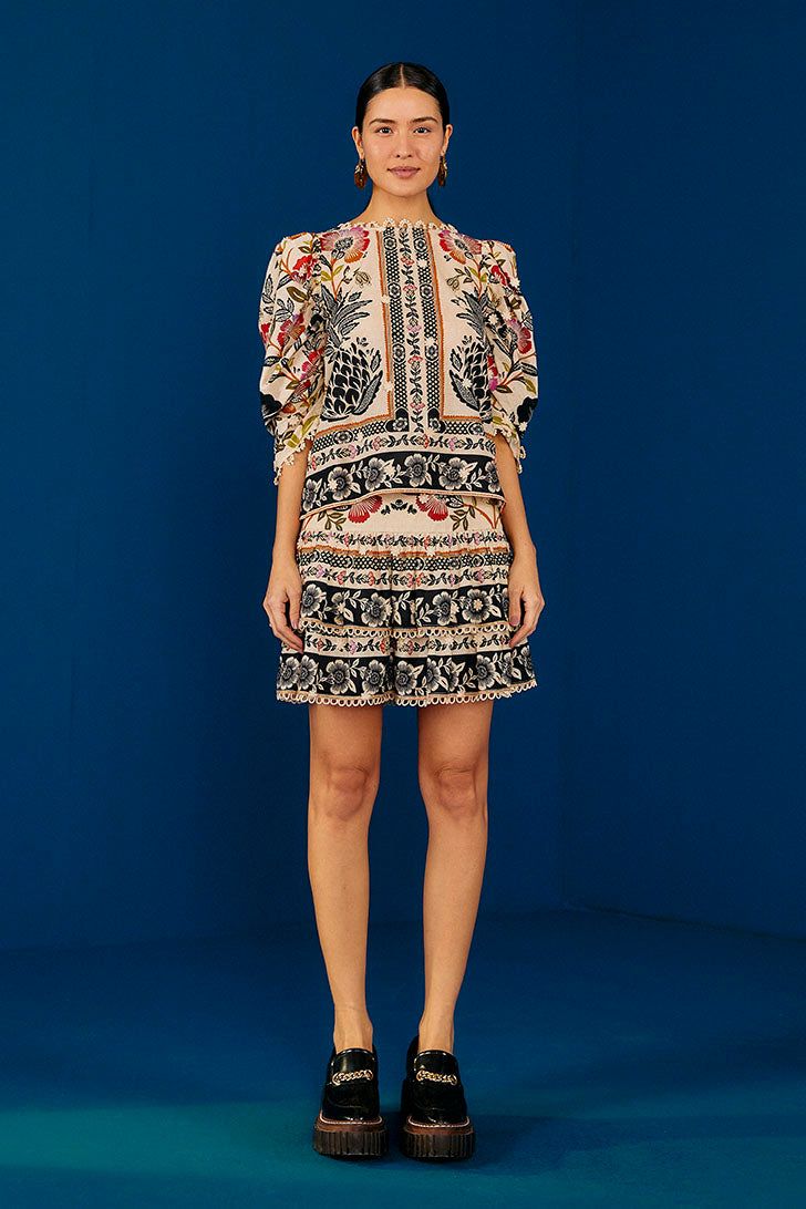 Romantic Garden Mini Skirt sold by FARM Rio product image thumbnail 4