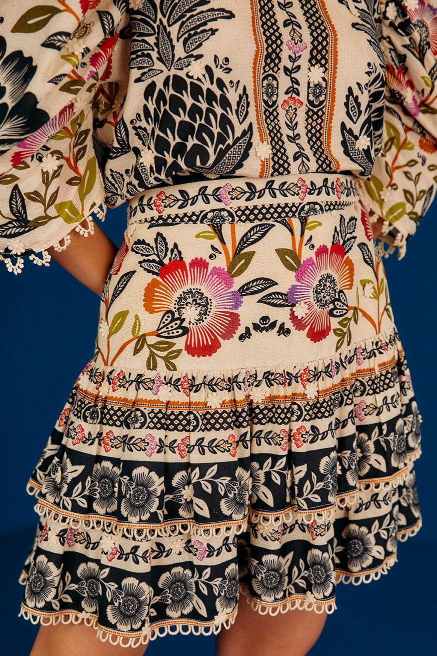 Romantic Garden Mini Skirt sold by FARM Rio product image thumbnail 3