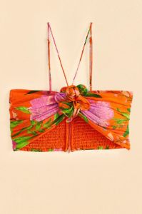 Orange Romantic Garden Crop Top sold by FARM Rio