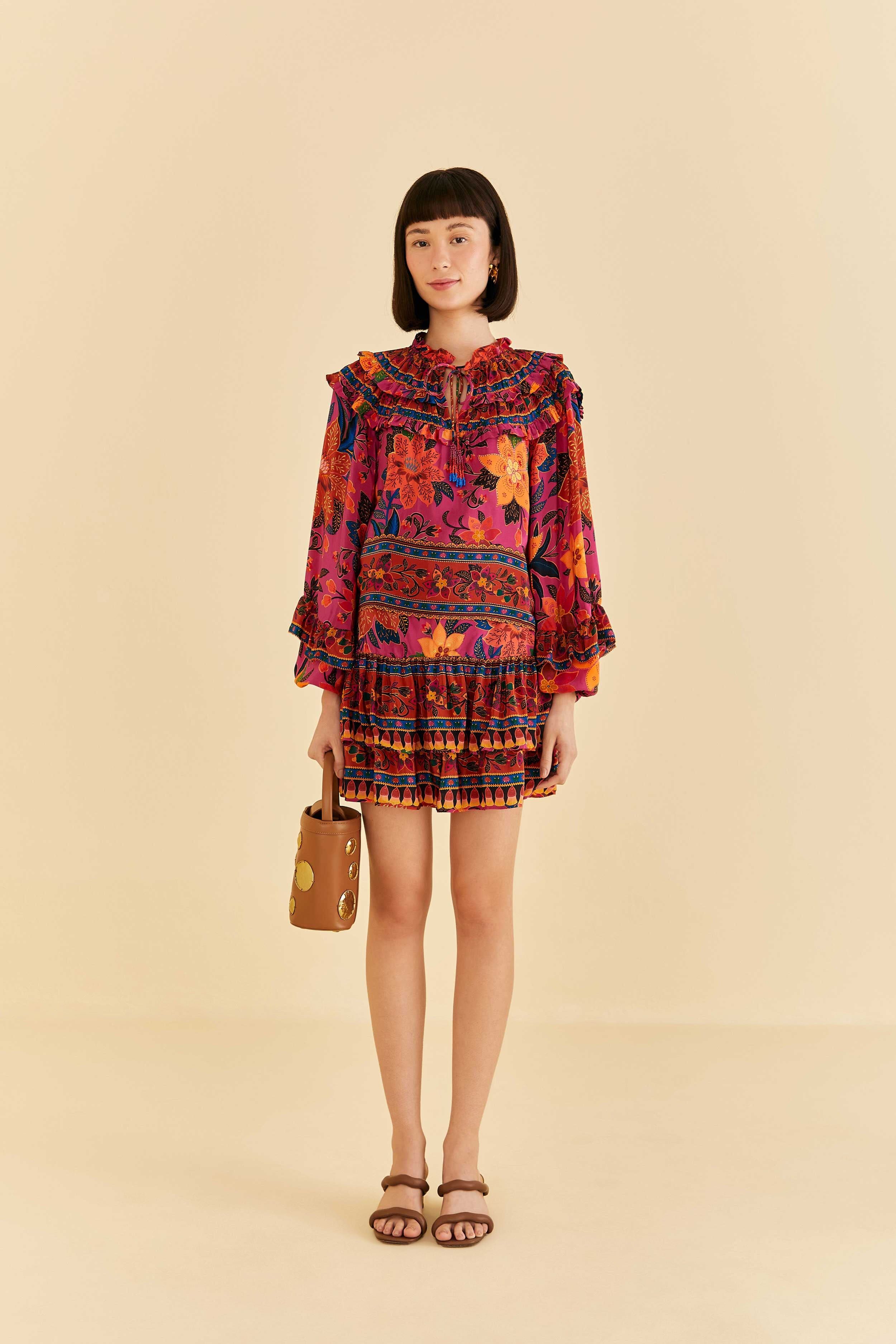 Pink Tropical Tapestry Long Sleeve Blouse sold by FARM Rio product image thumbnail 2
