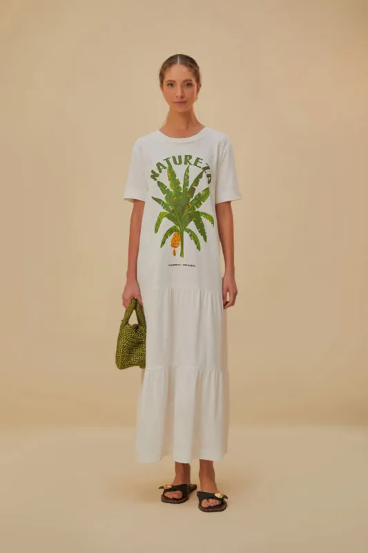 White Natureza Organic Cotton Maxi Dress sold by FARM Rio