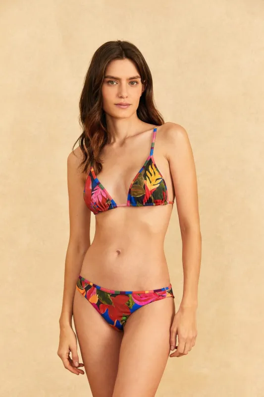 Blue Floral Tropical & Colorful Stripes Bikini Bottom sold by FARM Rio