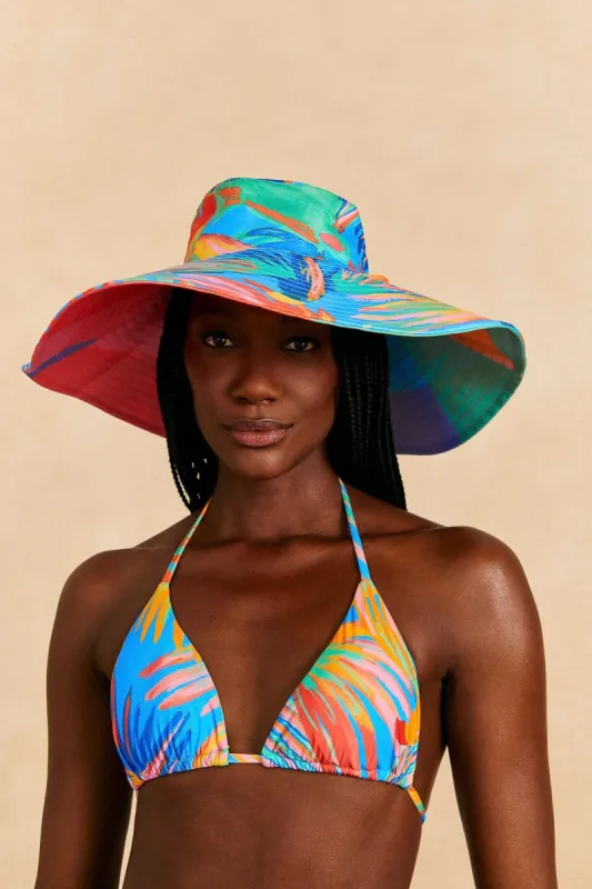 Blue Painted Birds Hat sold by FARM Rio