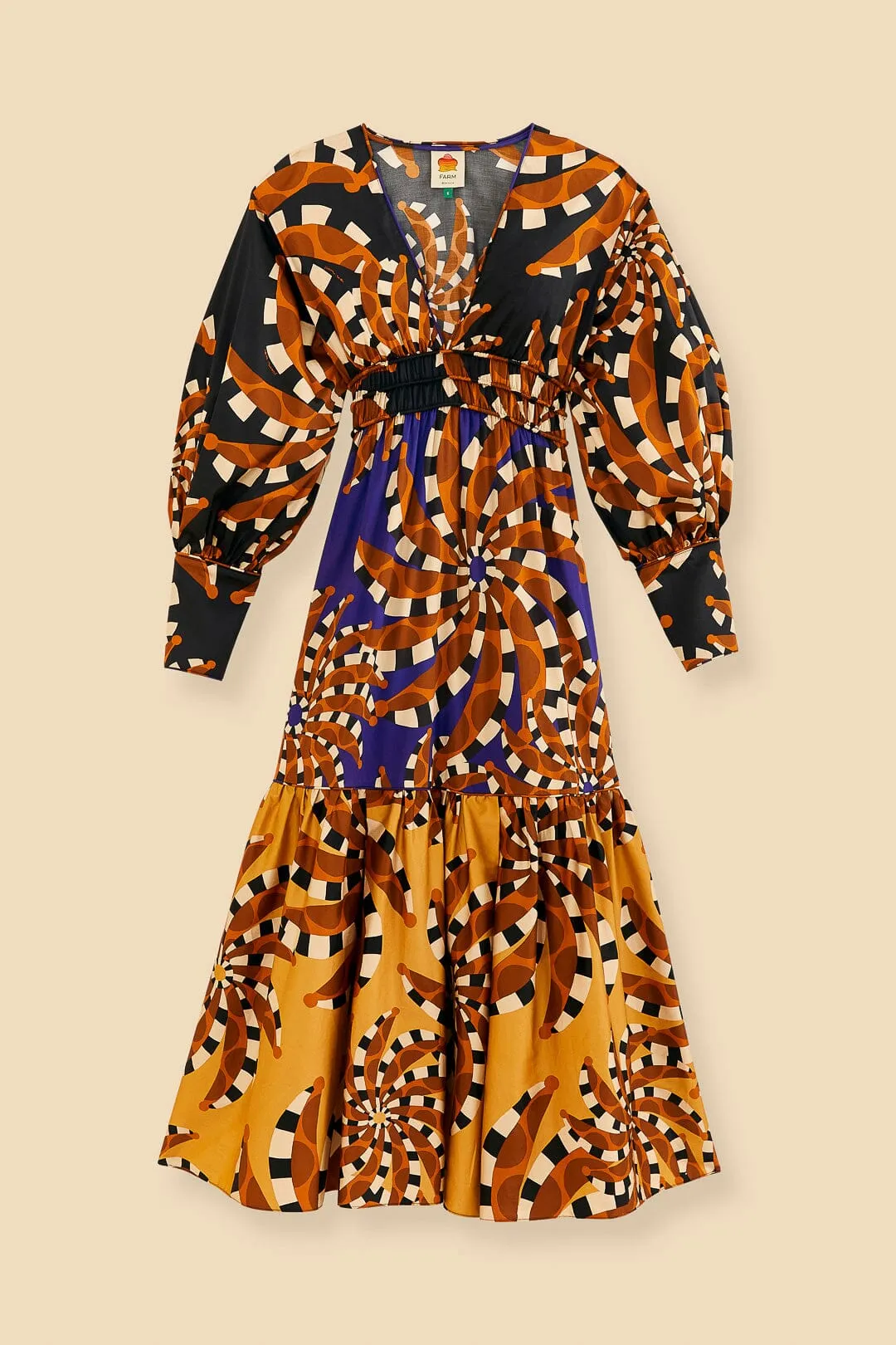 Mixed Bananada Long Sleeve Maxi Dress sold by FARM Rio product image thumbnail 5