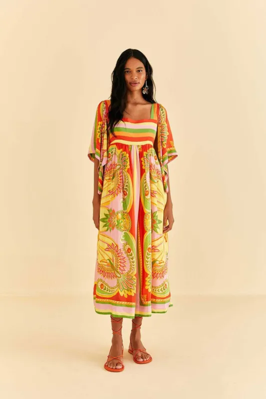 Beach Toucans Scarf Midi Dress sold by FARM Rio