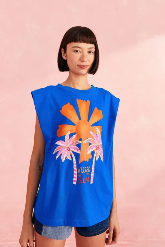 Blue Kissed By The Sun Organic Cotton T-Shirt sold by FARM Rio