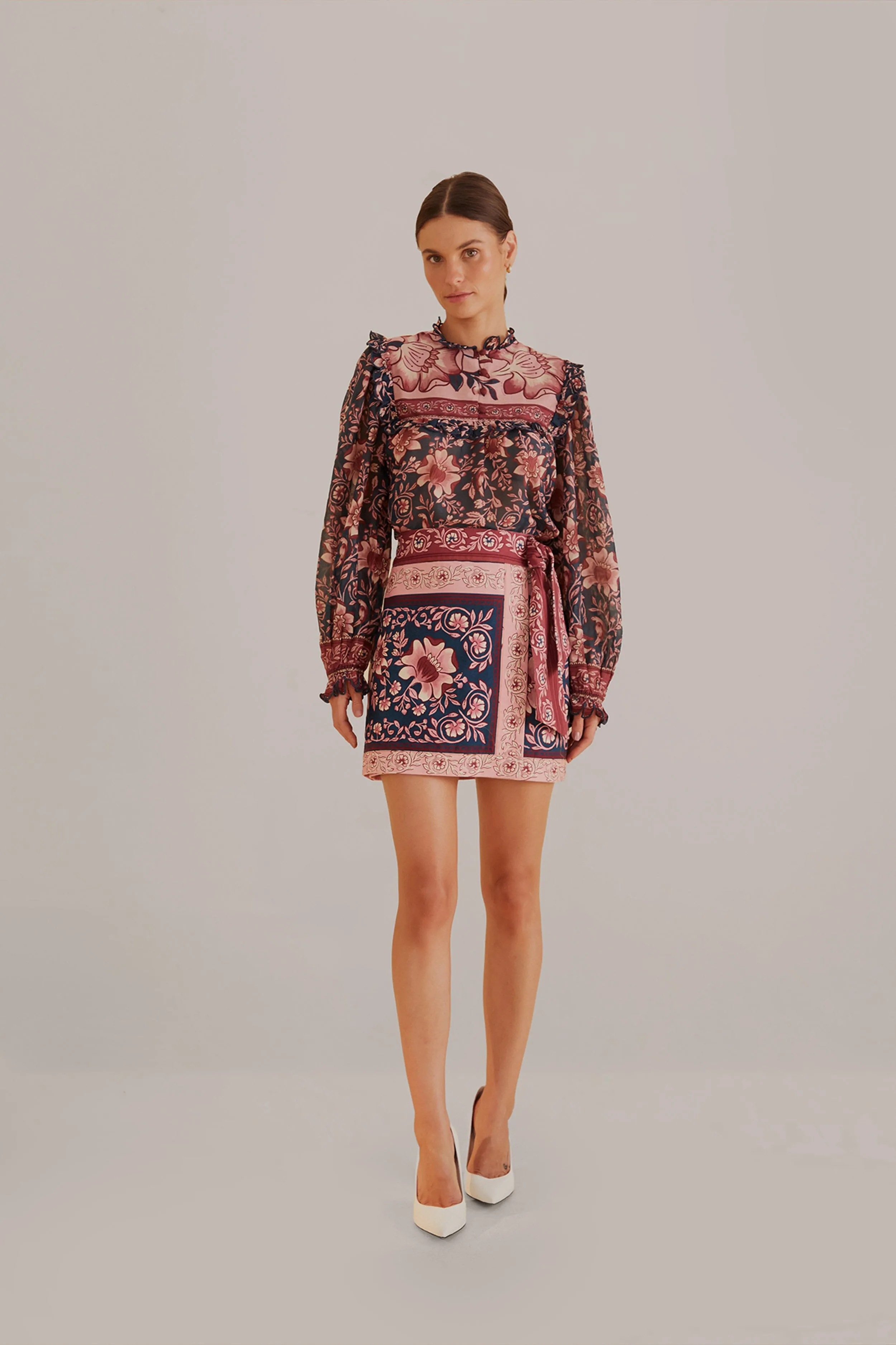 Teal Ainika Charm Long Sleeve Blouse sold by FARM Rio product image thumbnail 2