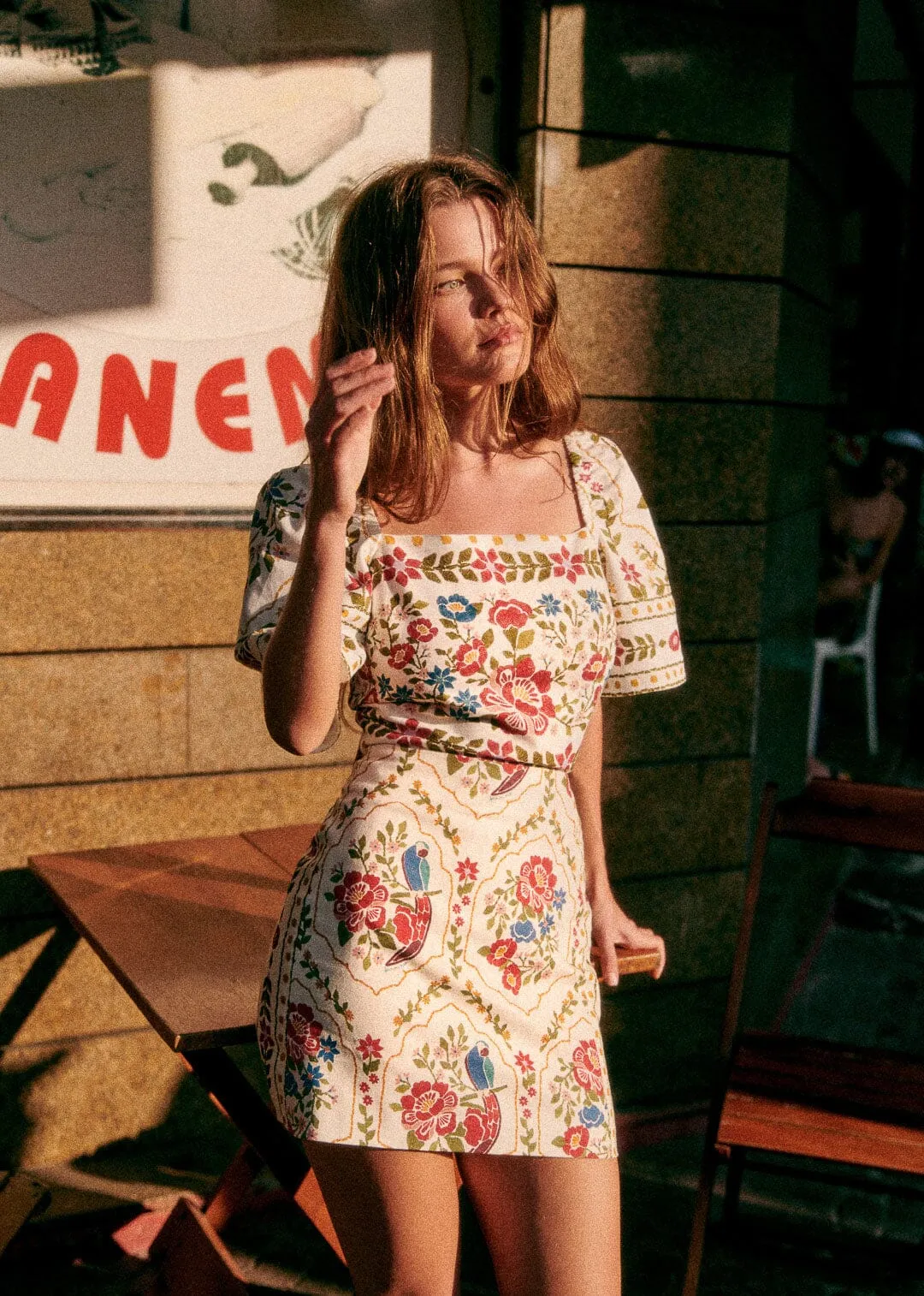 Romantic Garden Malia Mini Skirt sold by FARM Rio