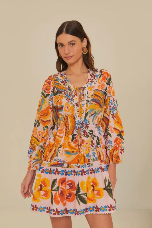 Pink Spring Bananas Mini Dress sold by FARM Rio