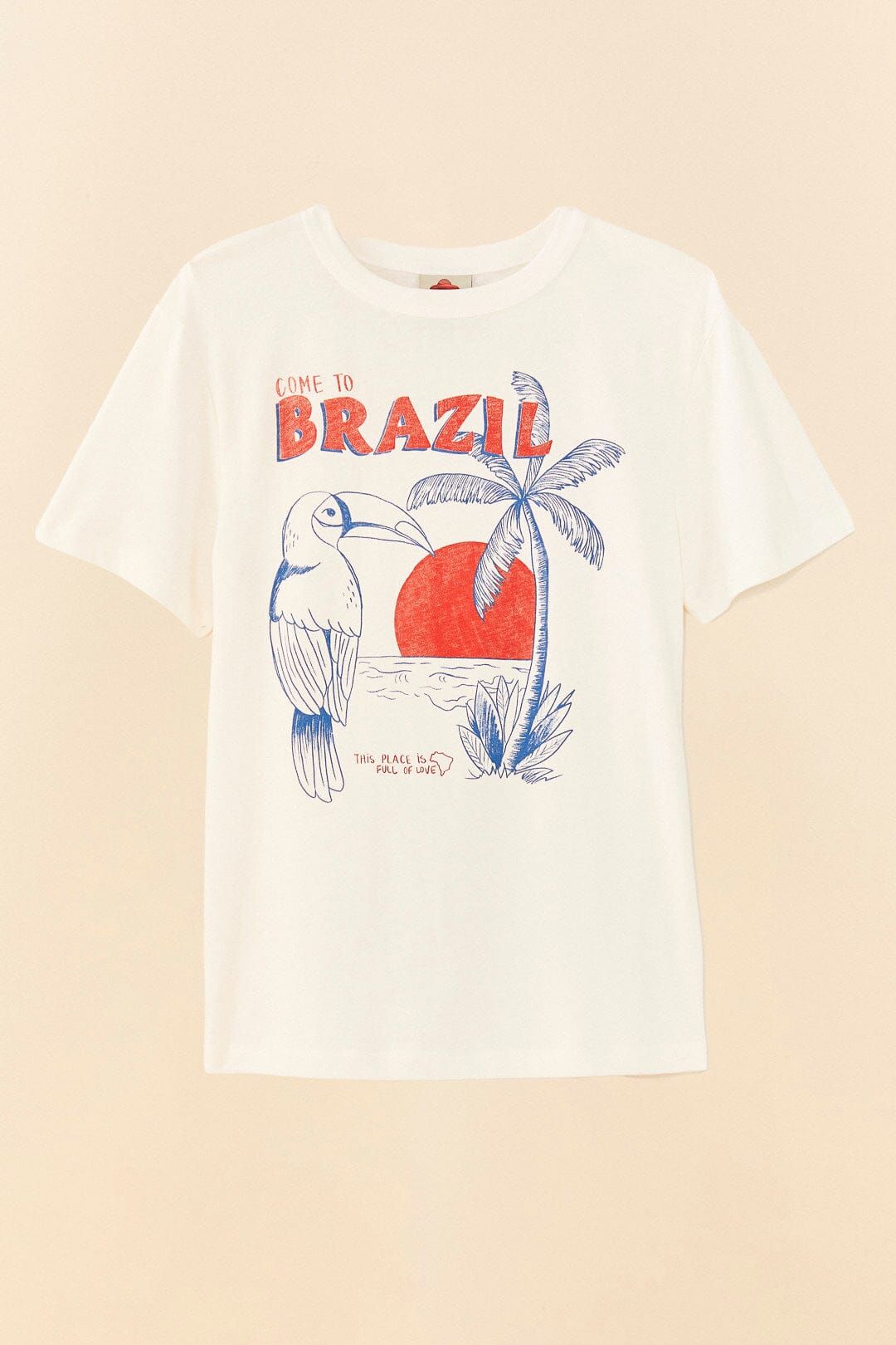 White Come To Brazil Organic Cotton T-Shirt sold by FARM Rio product image thumbnail 5