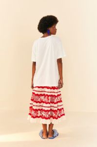 White Come To Brazil Organic Cotton T-Shirt sold by FARM Rio