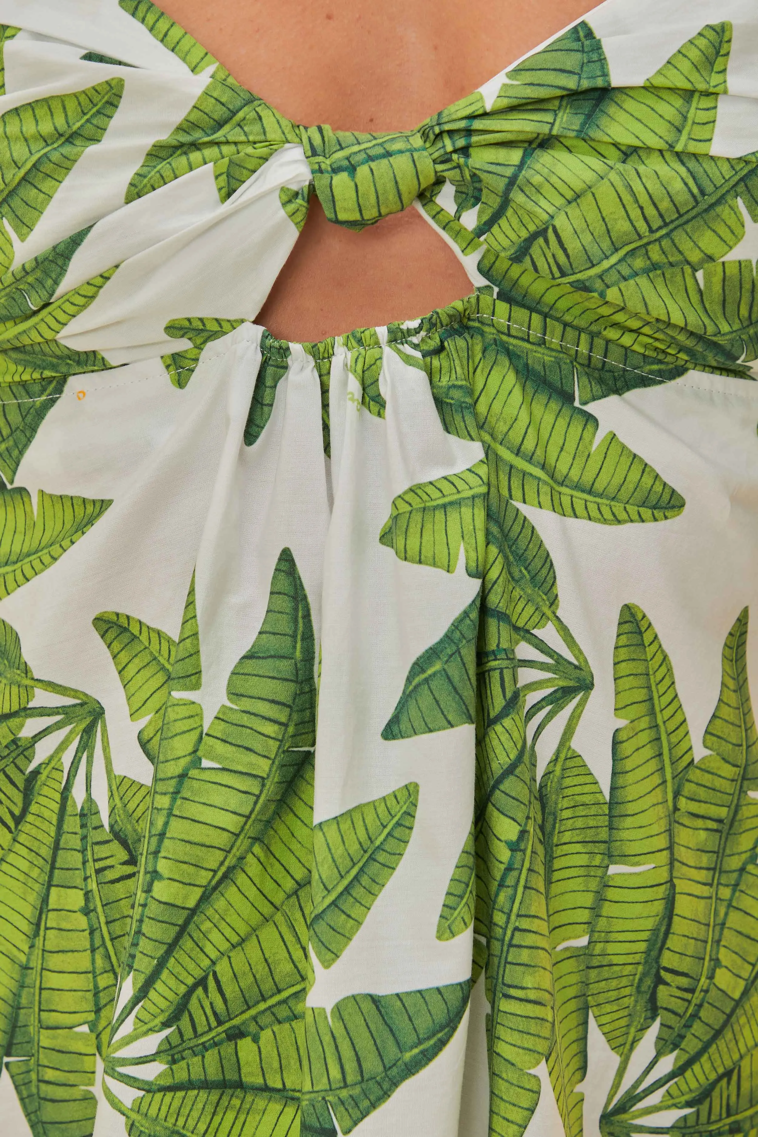 Off-White Palms Fan Mini Dress sold by FARM Rio product image thumbnail 5