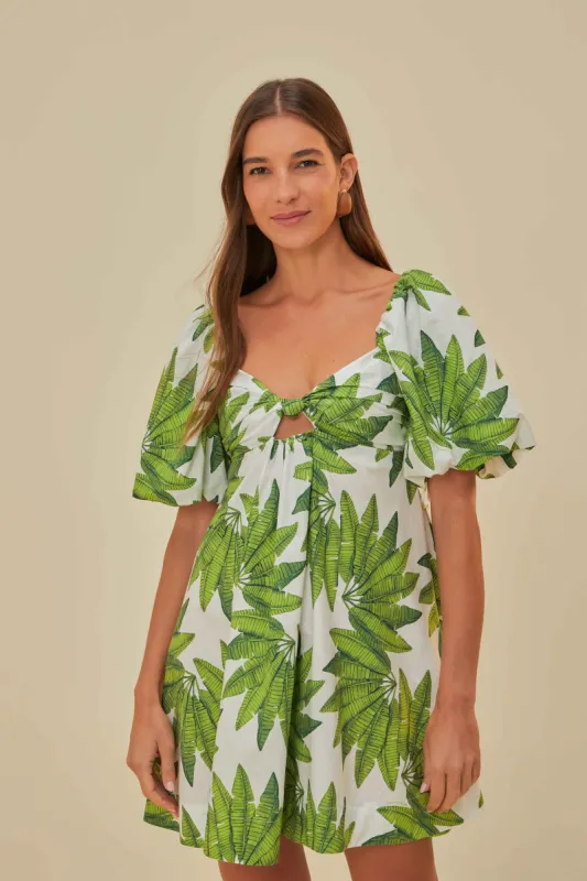 Off-White Palms Fan Mini Dress sold by FARM Rio